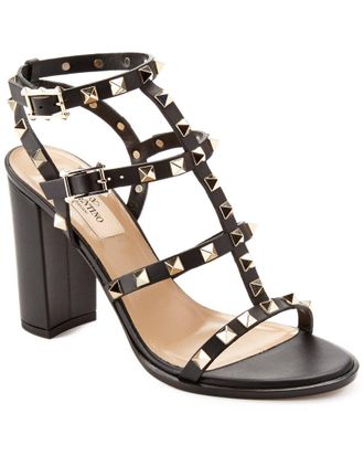 Valentino Rockstud Caged 90 Leather Ankle Strap Sandal