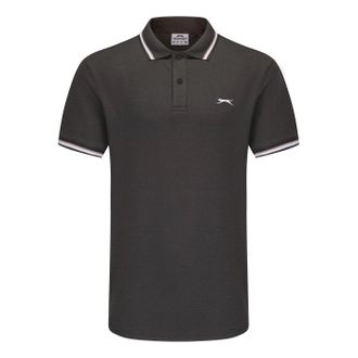 Slazenger Mens Tipped Polo Shirt Mid Grey S