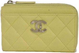 Chanel Yellow Grained Calfskin Coin Purse/Coin Case (Pre-Owned)