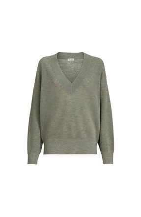 Brunello Cucinelli Linen sweater in Khaki at Nordstrom, Size Xx-Small Eu