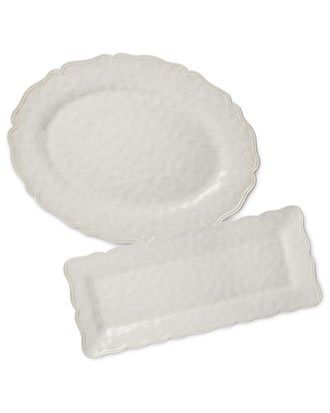 Certified International Isabella Melamine 2Pc Platter Set