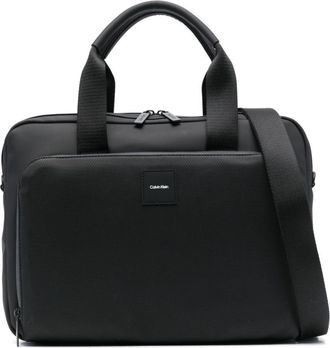 Calvin Klein Borsa porta pc con design a inserti - Nero