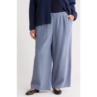 Eileen Fisher Stretch Organic Cotton Ankle Lantern Pants in Haze at Nordstrom, Size 3X