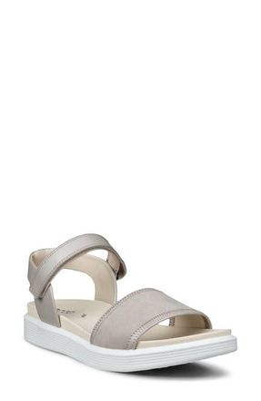 Ecco Soft Two Strap Sandal in Metallic/Limestone at Nordstrom, Size 10-10.5Us