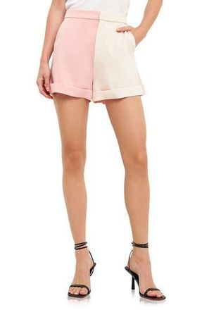endless rose Colorblock High Waist Shorts in Multi at Nordstrom Rack, Size X-Small