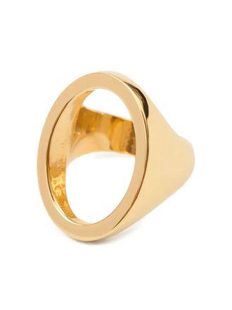 Maison Margiela Minimal logo 4mm ring - Gold