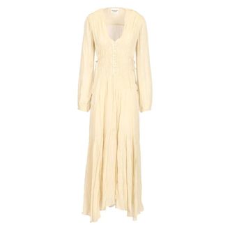 Isabel Marant Long Printed Muslin Dress - female - Marant &eacute;toile - Maxi Dresses - Beige - S - Dresses