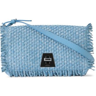 Akris Little Anouk Braided Denim Shoulder Bag in Grey Sky at Nordstrom