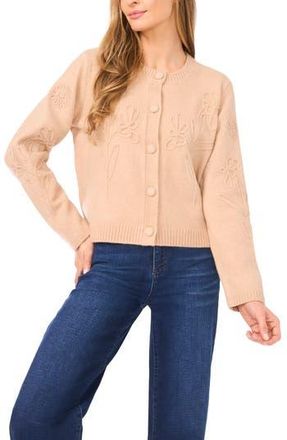 CeCe by Cynthia Steffe Floral Soutache Cardigan in Sandcastle at Nordstrom Rack, Size Xx-Small