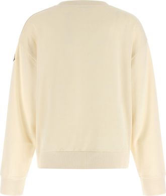 Moncler Logo-Embroidered Cotton Sweatshirt - Beige
