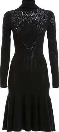 Roberto Cavalli Cutout Knit Turtleneck Midi Dress, Brand Size 40 ( US Size 6 )