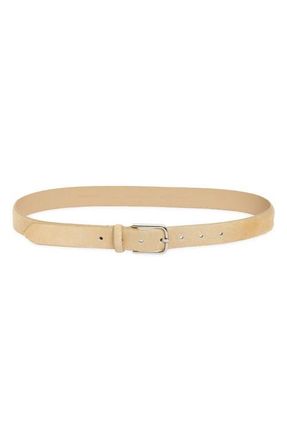 Nordstrom Yvette Genuine Calf Hair Belt in Beige Wood- Silver at Nordstrom, Size X-Small