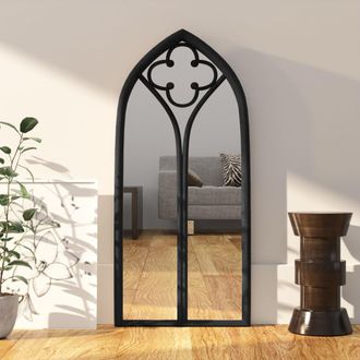 vidaXL Espejo De Hierro Negro Para Uso Interior 70x30 Cm Vidaxl