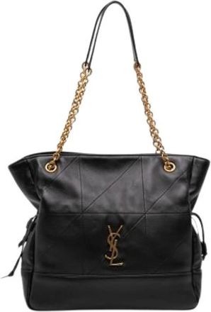 Saint Laurent Pre-owned Jamie Shopping Tote - Dames - Vintage Schoudertas - Zwart - ONE Size - Leer - Vintage