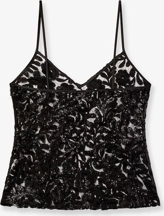 Golden Goose Womens Tulle Top Black Polyester T-Shirts & Jerseys