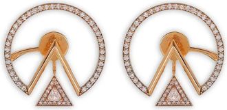Alessa Jewelry Orecchini Duality in oro rosa 18 carati con diamanti