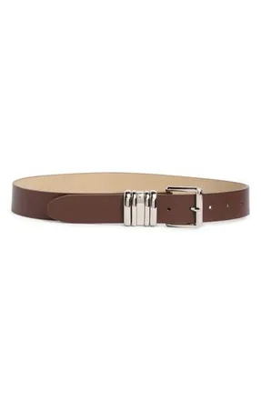 Steve Madden Multi Keeper Faux Leather Belt in Chocolate at Nordstrom Rack, Size X-Large
