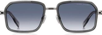 Marc Jacobs 54mm Gradient Square Sunglasses in Ruthenium Grey/Dk Blue Sf at Nordstrom