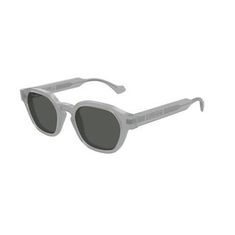 Gucci Ovale Zonnebril - unisex - Accessoires - Grijs - Maat: 50 MM Satijn