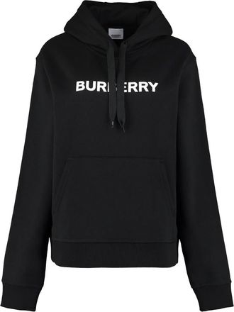 Burberry Printed Hoodie - Dames - Hoodies - Zwart - XS - Katoen - Hoodies & sweatvesten
