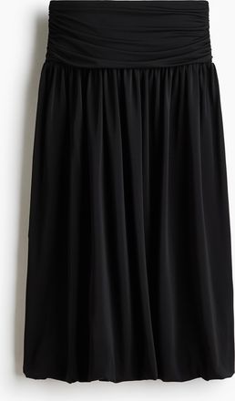 H&M Jerseyjupe mit Ballonsaum - Schwarz