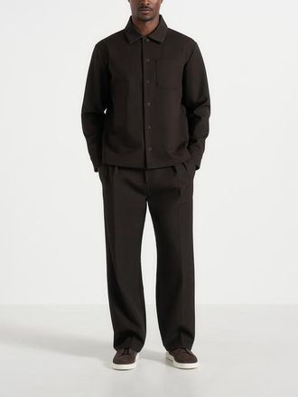 Mani&egrave;re De Voir Valentin Relaxed Overshirt in Brown at Nordstrom, Size X-Large