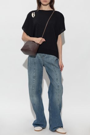 Maison Margiela Jeans With Stitching On The Legs, Womens, Blue