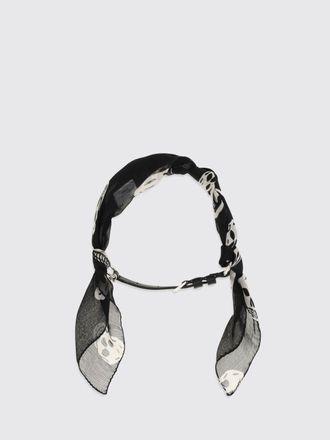 Alexander McQueen McQueen Skull Charm Silk and Leather Bracelet