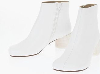 Maison Margiela MM6 Leather Ankle Boots With 5cm Internal Zip size 35