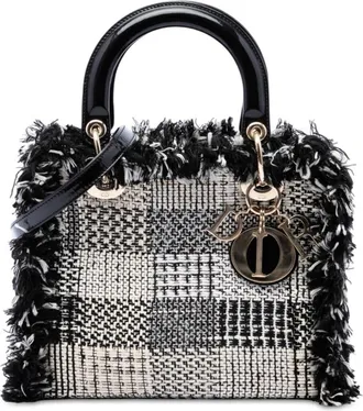 Dior Pre-owned Dior Medium Tweed Fringe Lady Satchel Ladies U9A2V7CAE2YXS9J2