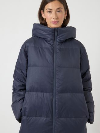 Y.A.S Steppmantel Y.A.S YASPOPPEL DOWN BLEND COAT S. NOOS, Damen, Gr. 34, blau (navy blazer), Steppware, Obermaterial: 100% Nylon, unifarben, regular fit wa