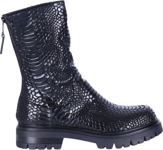 Elena Iachi Schoenen, Dames, Zwart, 38 1/2 EU, Leer, High Boots