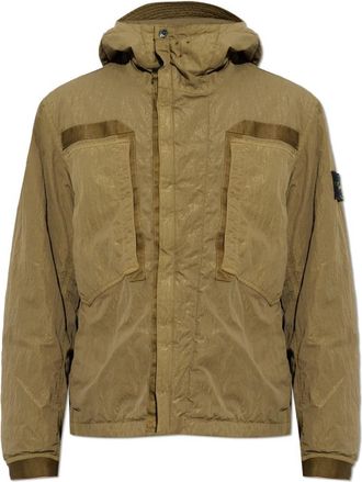Stone Island Ge&iuml;soleerd Jack met Capuchon - Heren - Zomerjassen - Groen - XL - Leer - Jassen