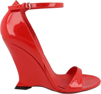 Ferragamo Vidette Patent Leather Wedge Sandals