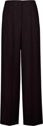 Fendi Grain de Poudre Broek - Dames - Wijde Broeken - Paars - XS - Wol - Broeken