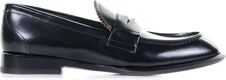 Alexander McQueen Alexander Mcqueen Mens Loafer With Coin And Seal Logo - Black Leather - Size EU 40