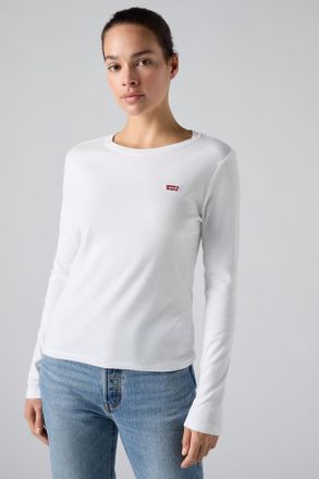 Levi's Camiseta de manga larga Essential Housemark - Mujer - 2XS - Blanco / White +