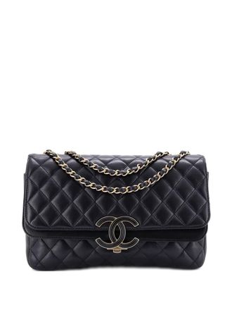 Chanel CC Chic Double Flap Bag Quilted Lambskin Medium crossbody bag - Blue