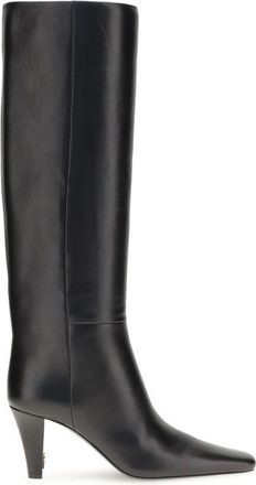 Saint Laurent Black Leather High Heel Womens Boots