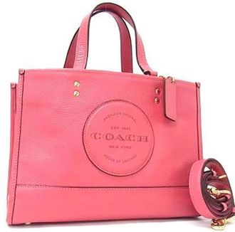 Coach Pink Leather Handbag Shoulder Bag Tote Bag (Pre-Owned)