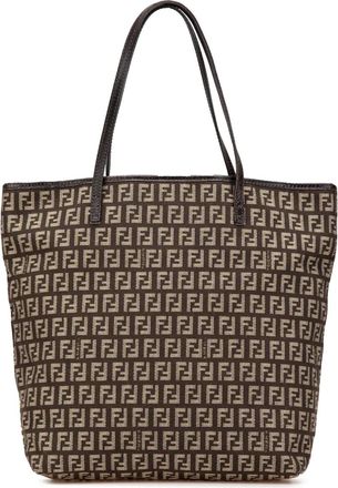 Fendi Borsa tote in tela con motivo Zucchino 2000-2010 - Marrone