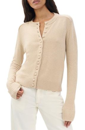 Rag & Bone Wallace Crewneck Cardigan in Oatmeal at Nordstrom, Size Xx-Small
