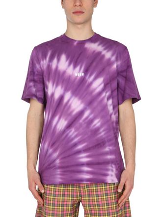 Msgm Purple Tie-Dye T-Shirt