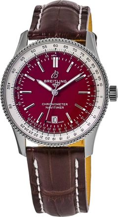 Breitling Navitimer Automatic 41 Blue Dial Leather Strap Mens Watch A173265A1K1P2