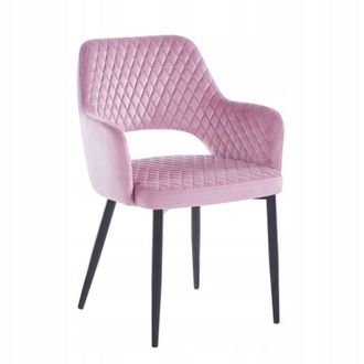 OEM Silla Tapizada Acolchada De Terciopelo Rosa Furnitex Simple Classic