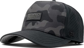 Melin Odysea Brick Hydro, Snapback Hats, Water-Resistant Baseball Cap for Men & Women, Golf, Running, or Workout Hat, Black Camo Midnight, M-L