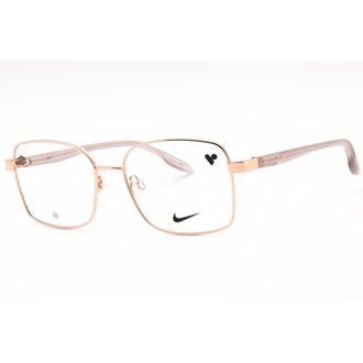 Nike Ladies Rose Gold Tone Rectangular Eyeglass Frames NIKE8401