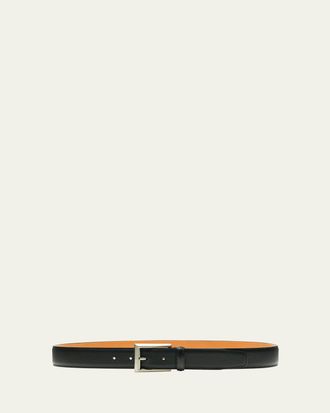 Magnanni Mens Rocas Pebbled Leather Belt