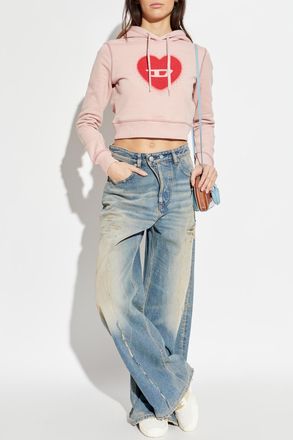 Diesel Sweatshirt F-SLIMMY-HOOD-S5, Womens, Pink