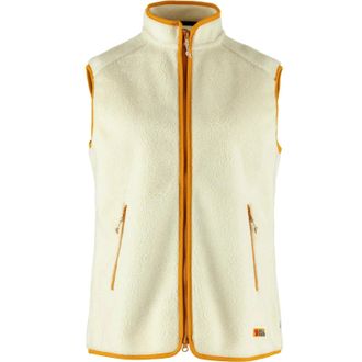 Fj&auml;llr&auml;ven Fjallraven Vardag Vest Mens Chalk White Pile Fleece Full Zip Outdoor GBO2818